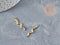 Breloque serpent acier 304 doré 14k inoxydable 28mm, création bijoux acier x1 G2898