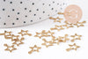 Breloques Etoiles ajourées laiton brut 12mm, x5 (G10145)