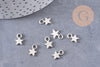 Breloques étoiles argentées , pendentif argent, Pendentif étoiles, étoile argentée, 1cm, x50 (13.1gr) (G0059)