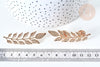 Broche feuille laurier zamac doré, x1 (G7849)