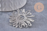 Broche fleur pissenlit acier 201 inoxydable 42.5mm, x1 (G8500)