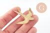 Broche hirondelle acier 316 inoxydable doré 52mm, x1 (G9606)