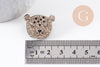 Broche mignonne panthère doré à paillettes 23mm, x1 (G10000)