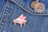 Broche pins Piano doré émail doré 29mm,broche dorée, décoration veste, x1 (G10008)