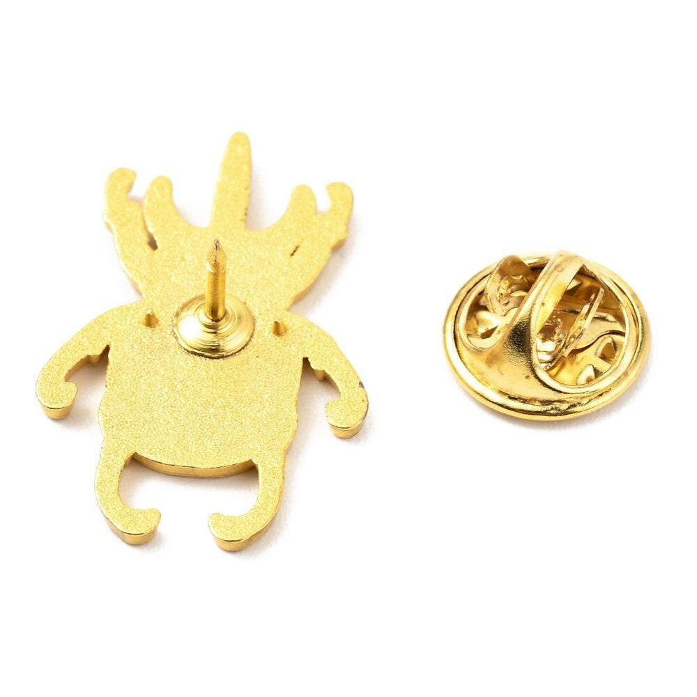 Broche pins insecte mystique doré émaillé,décoration veste, 28x19mm, x1 (G5542)