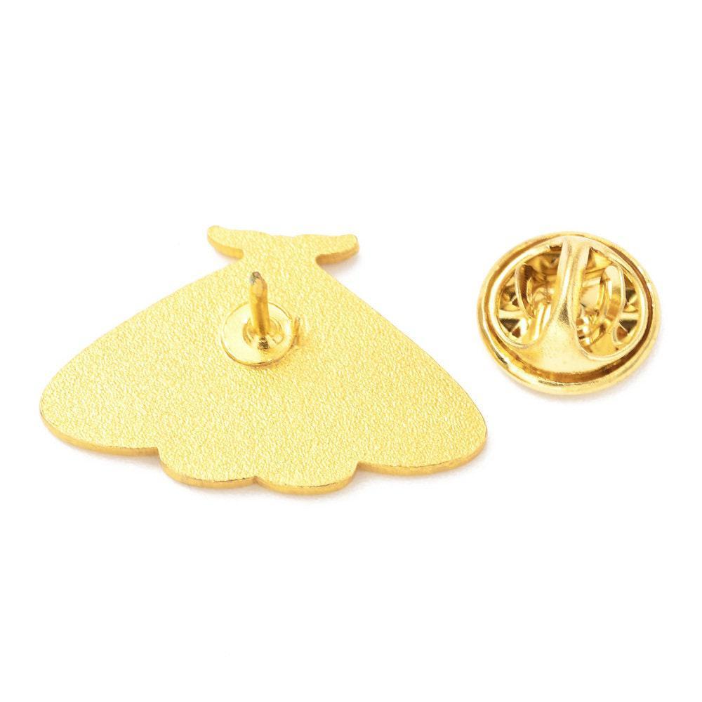 Broche pins papillon mystique doré émail bleu 27.5x18mm, x1 (G5547)