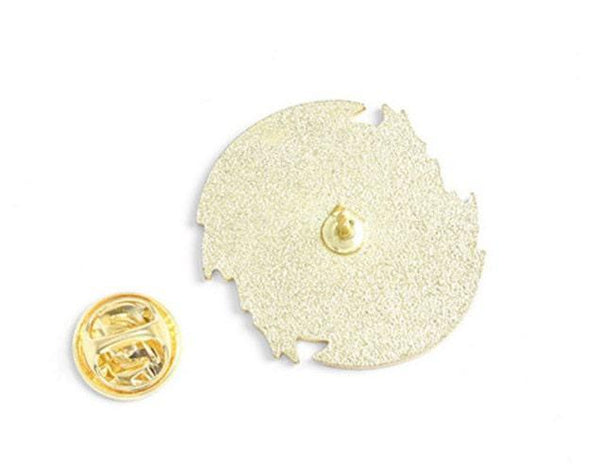 Broche pins renard roux doré Yin Yang émaillé 30x30mm,x1 (G5554)