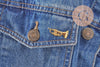 Broche pins trompette tuba zamac doré 29.5mm, x1 (G10159)