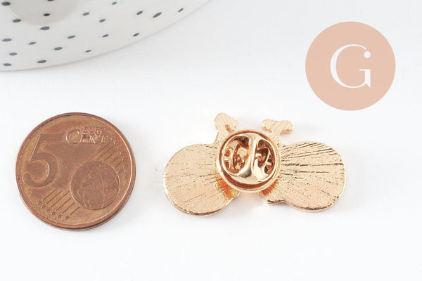 Broche pins vélo bicyclette émaillé rose 31.5mm, x1 (G9537)