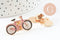 Broche pins vélo bicyclette émaillé rose 31.5mm, x1 (G9537)