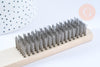 Brosse métallique nettoyage bijoux en bois et acier inoxydable 20 mm, x1 (G7065)