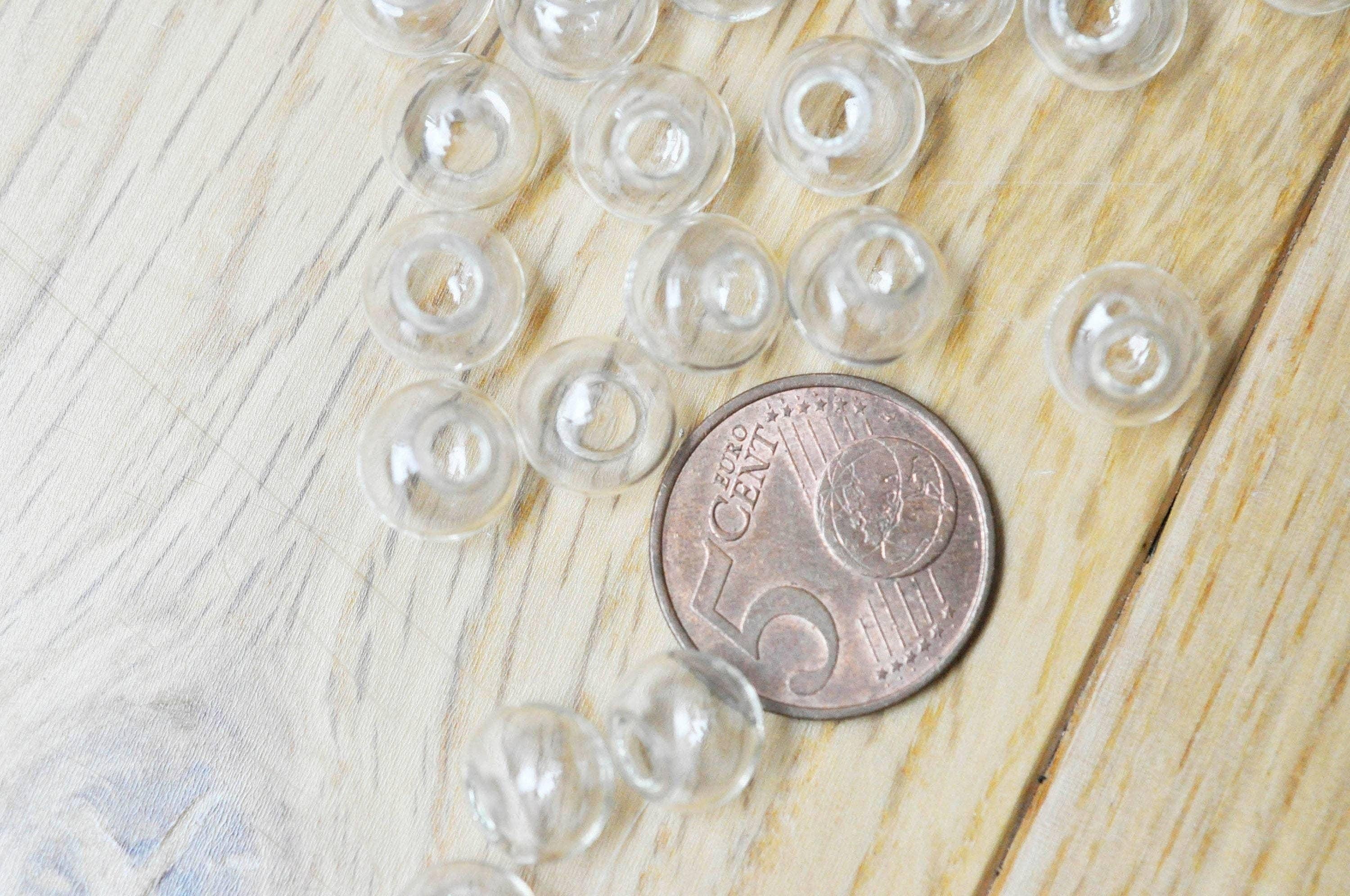 Bulle verre pour créations pendentif 10mm x2 G4157