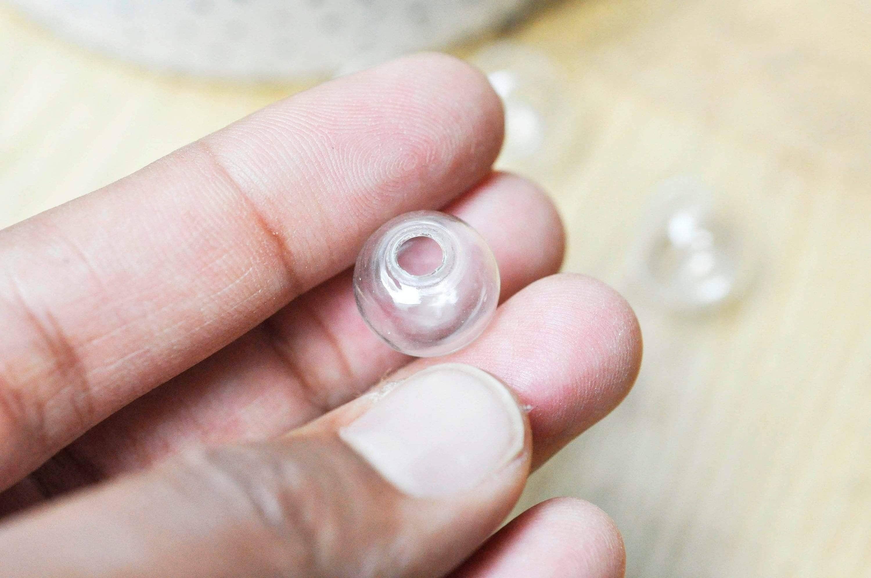 Bulle verre pour créations pendentif 14mm, x2 (G5369)