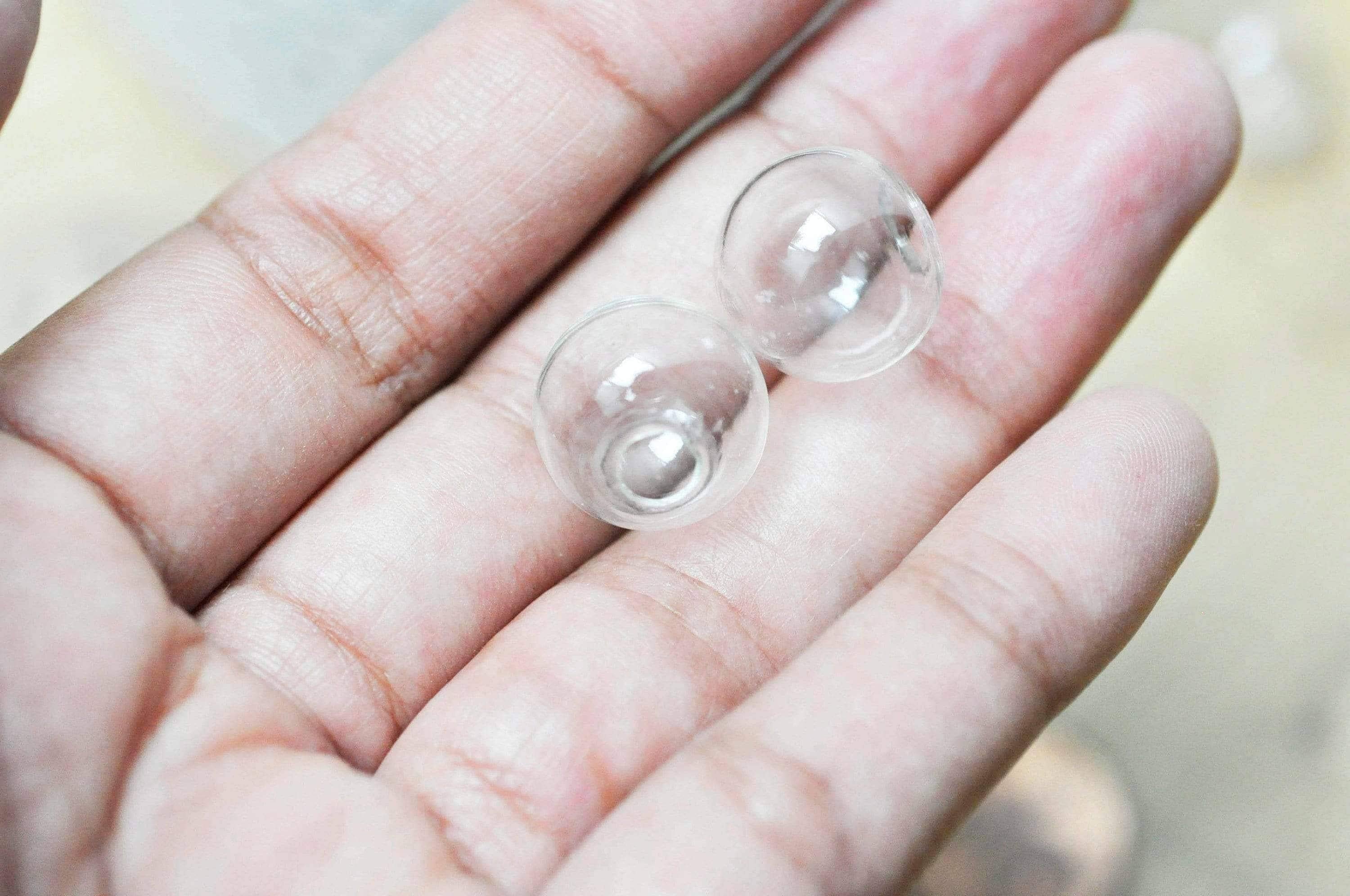 Bulle verre pour créations pendentif 16mm, x2 (G4156)