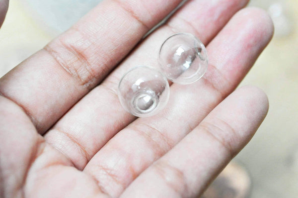 Bulle verre pour créations pendentif 16mm, x2 (G4156)