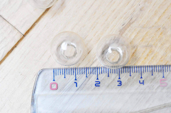 Bulle verre pour créations pendentif 16mm, x2 (G4156)