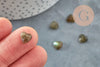 Cabochon Cœur pierre labradorite naturelle facettée 8mm, x1 (G8876)