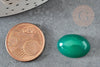 Cabochon agate naturelle vert émeraude 18x13mm, x1 (G0377)