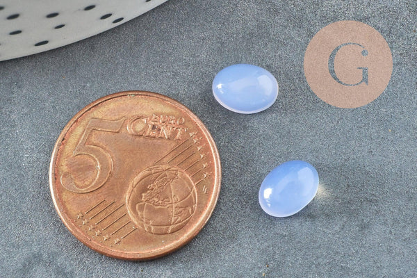 Cabochon agate violette, fournitures créatives, cabochon ovale, agate naturelle, pierre naturelle, cabochon Pierre,8 x 6mm, x1 G0450