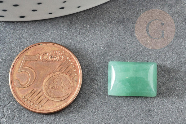 Cabochon aventurine verte,cabochon rectangle, aventurine naturelle,pierre naturelle, 10 x4mm, x1 G1144