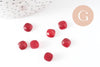 Cabochon carré jade naturel teinté rouge 8x8mm, x1 (G9687)