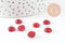 Cabochon carré jade naturel teinté rouge 8x8mm, x1 (G9687)