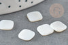 Cabochon carré nacre blanche naturelle 8.5mm, x2 (G5146)