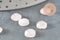 Cabochon carré quartz rose naturel 8x8mm, x1 (G9682)