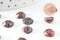 Cabochon carré rhodonite naturelle 8x8mm, x1 (G9688)