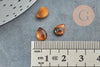 Cabochon goutte Œil de tigre naturel 8x6mm, x1 (G7572)