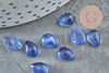 Cabochon goutte kyanite cianyte bleue, cabochon rond, kyanite naturelle,8x6mm, pierre naturelle, x1 G2266