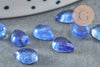 Cabochon goutte kyanite cianyte bleue naturelle 8x6mm, x1 G2266