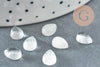 Cabochon goutte quartz naturel 8x6mm, x1 (G2268)