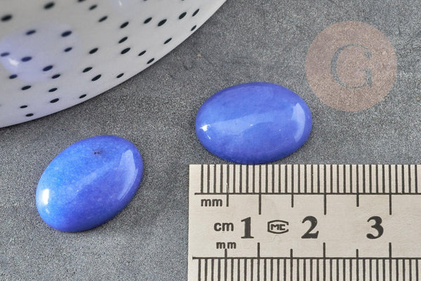 Cabochon jade bleu roi, bleu marine cabochon ovale, pierre dôme,jade naturel,18 x13mm,cabochon pierre, x1 G2022