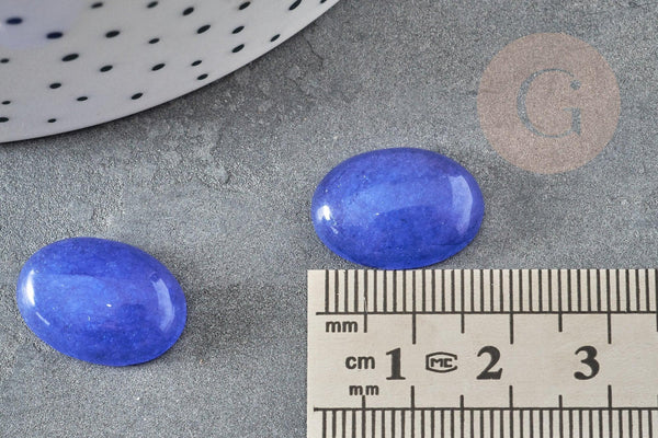 Cabochon jade bleu roi, bleu marine cabochon ovale, pierre dôme,jade naturel,18 x13mm,cabochon pierre, x1 G2022