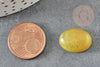Cabochon jade vert olive,pierre naturelle,cabochon ovale,pierre verte,jade Naturel,jade vert,13x18mm, x1 G5045
