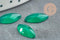 Cabochon marquise navette agate naturelle verte 14x7mm, x1 (G0091)