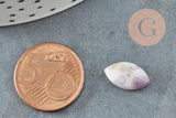 Cabochon marquise navette jade naturel violet 13.5x8mm, x1 (G5049)