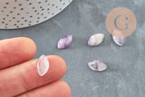Cabochon marquise navette jade naturel violet 13.5x8mm, x1 (G5049)