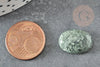 Cabochon ovale agate mousse verte naturelle 18x13mm, x1 (G2067)