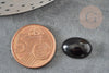 Cabochon ovale agate naturelle noire 14x10mm, x1 (G0570)