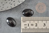 Cabochon ovale agate naturelle noire 14x10mm, x1 (G0570)