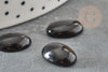 Cabochon ovale agate naturelle noire 14x10mm, x1 (G0570)