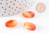 Cabochon ovale agate naturelle orange facetté 18x13mm, x1 (G10210)