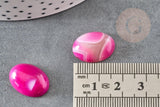 Cabochon ovale agate naturelle rose 18x13mm, x1 G8661