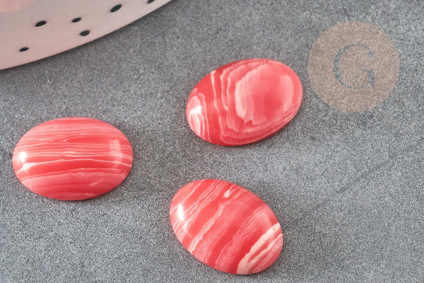 Cabochon ovale agate rayée naturelle 14x10mm, x1 (G2608)