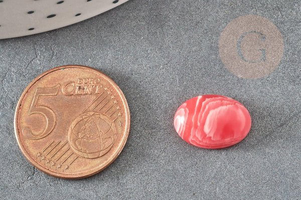 Cabochon ovale agate rayée naturelle 14x10mm, x1 (G2608)