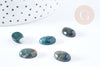 Cabochon ovale agate verte naturelle 14x10mm, x1 (G8669)