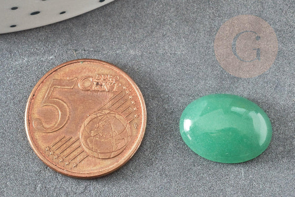 Cabochon ovale aventurine verte naturelle 16 x12mm, x1 (G4002)
