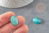 Cabochon ovale en jade naturel vert aqua 13x18mm, x1 (G2480)